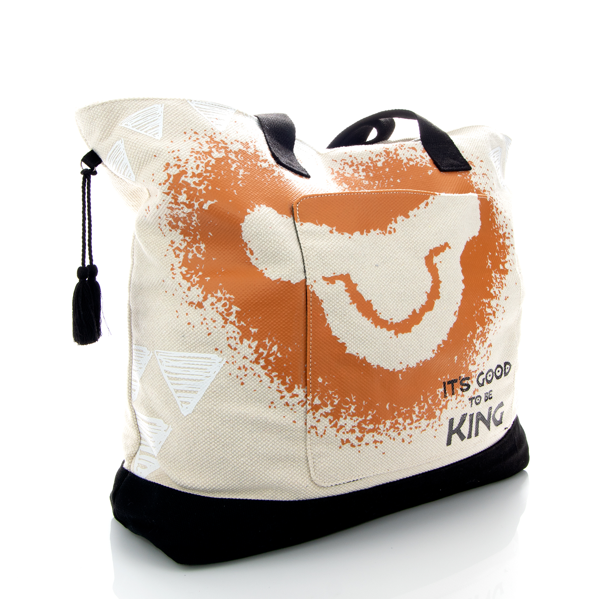 Bolsa De Mano Hardhead Disney El Rey León Color Beige Color de la correa de hombro Negro
