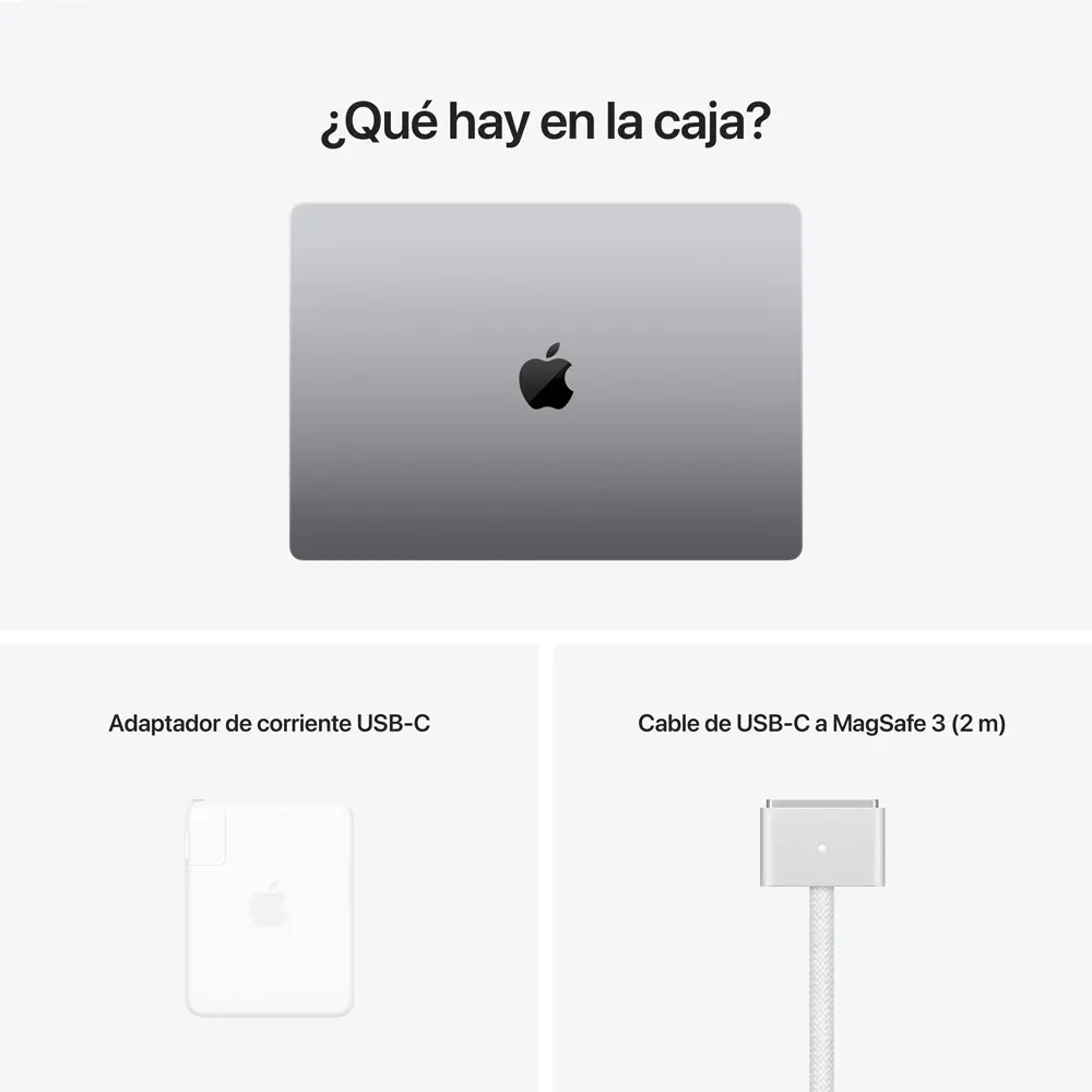MacBook Pro 16 Pulgadas Chip M1 Pro Cpu 10 Gpu 16 16Gb Ram 512 GB Gris Espacial.