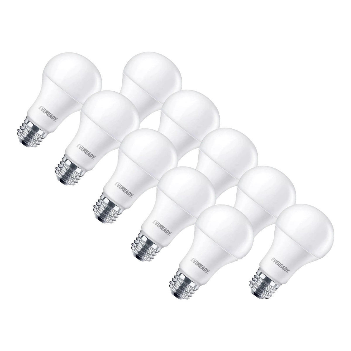 10 Focos Led Eveready ahorrador 8W 800 Lúmenes luz Blanca.