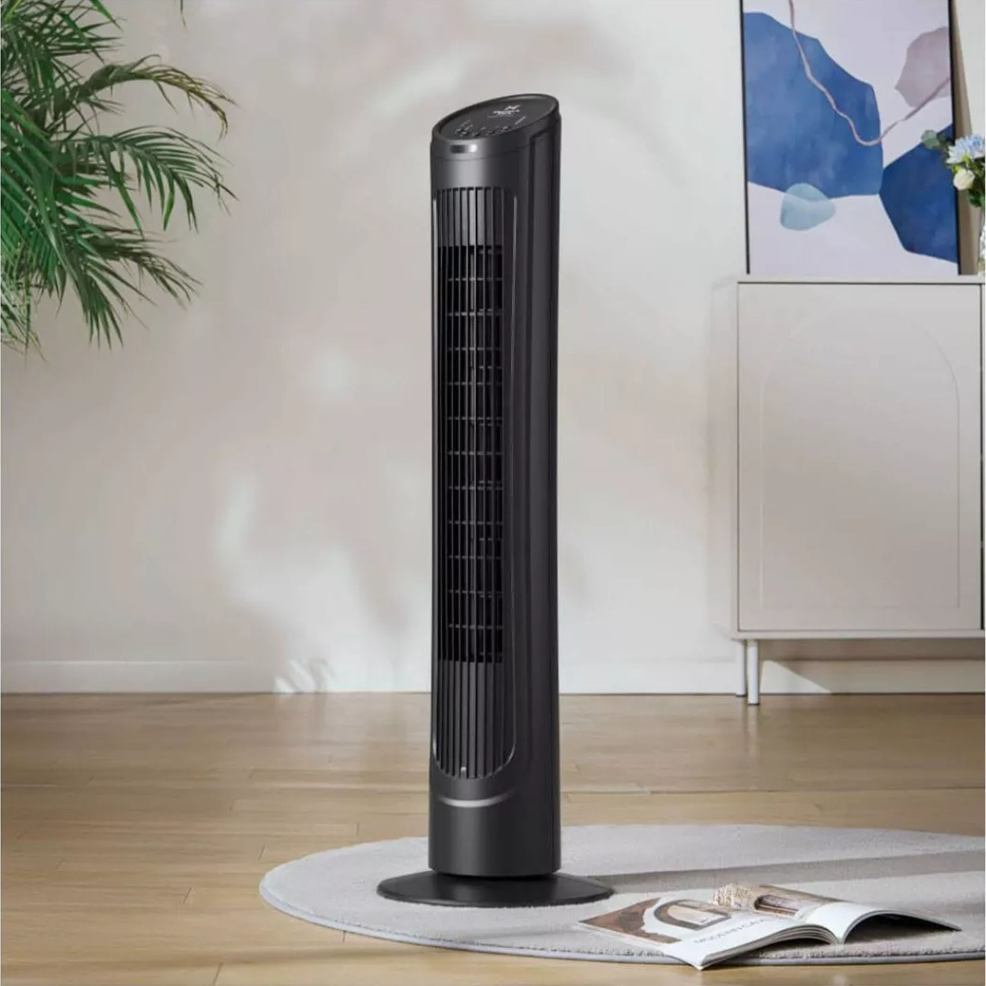 Ventilador de Torre de 40'' con 4 Velocidades, Temporizador y Control Remoto.