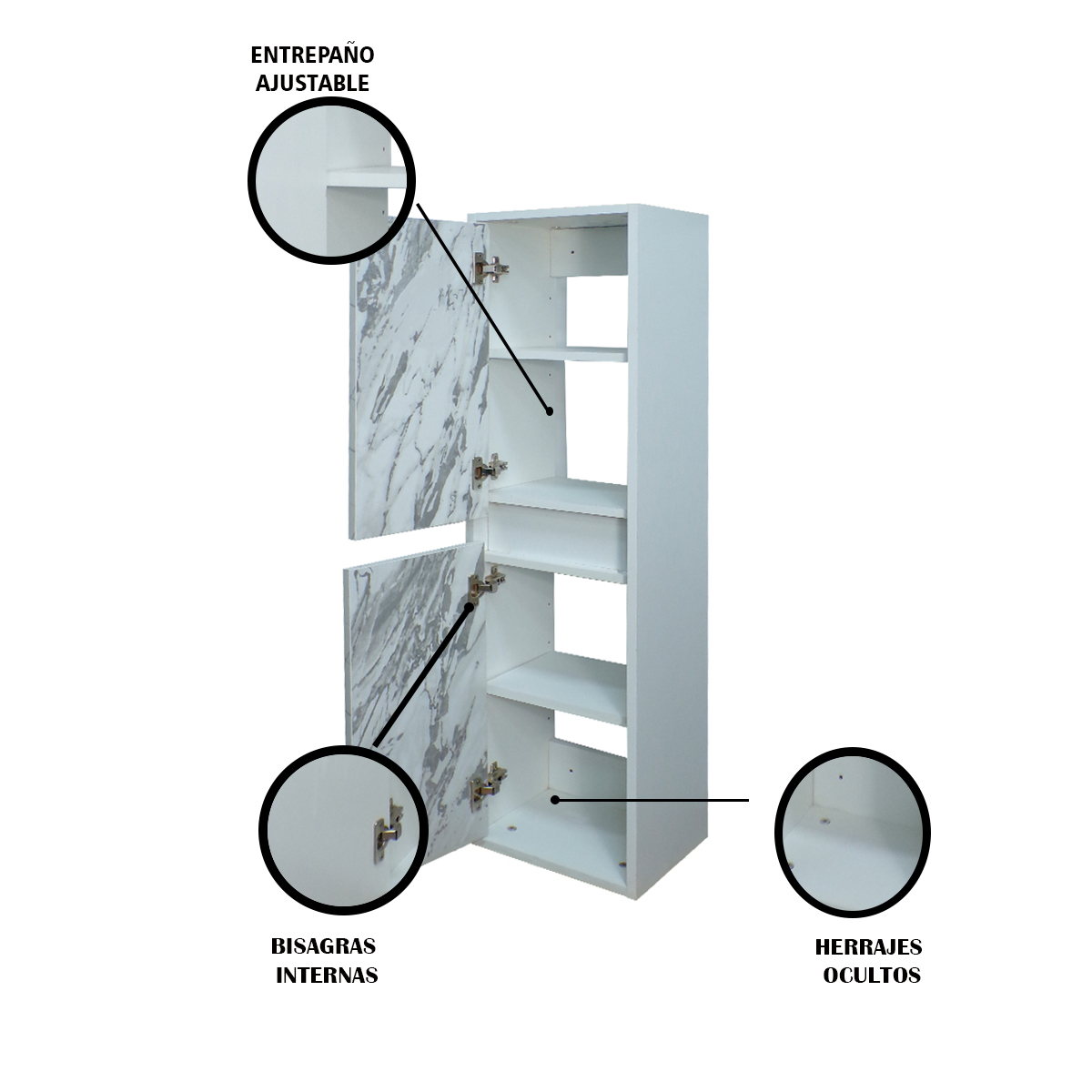 Gabinete Organizador Para Baño Genovesa