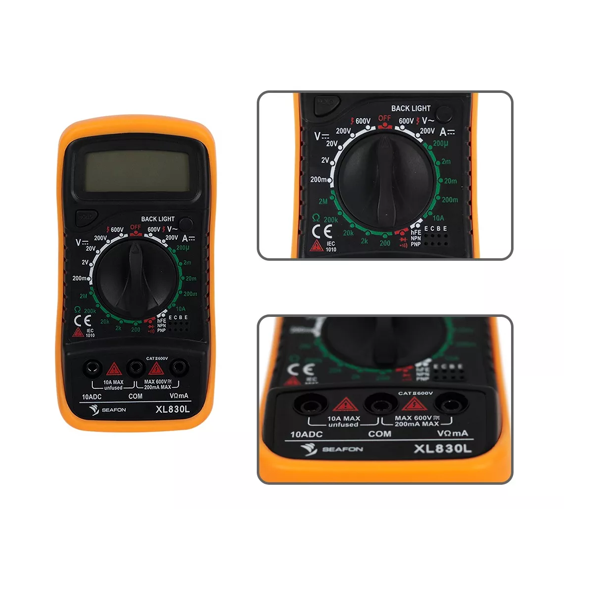 Multímetro Digital Profesional Xl830l Medidor Corriente Mano