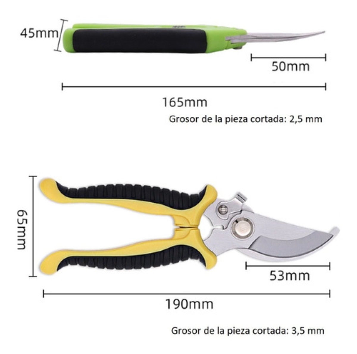 Kit De Tijeras De Podar Manuales Para Jardín 2 Pzas
