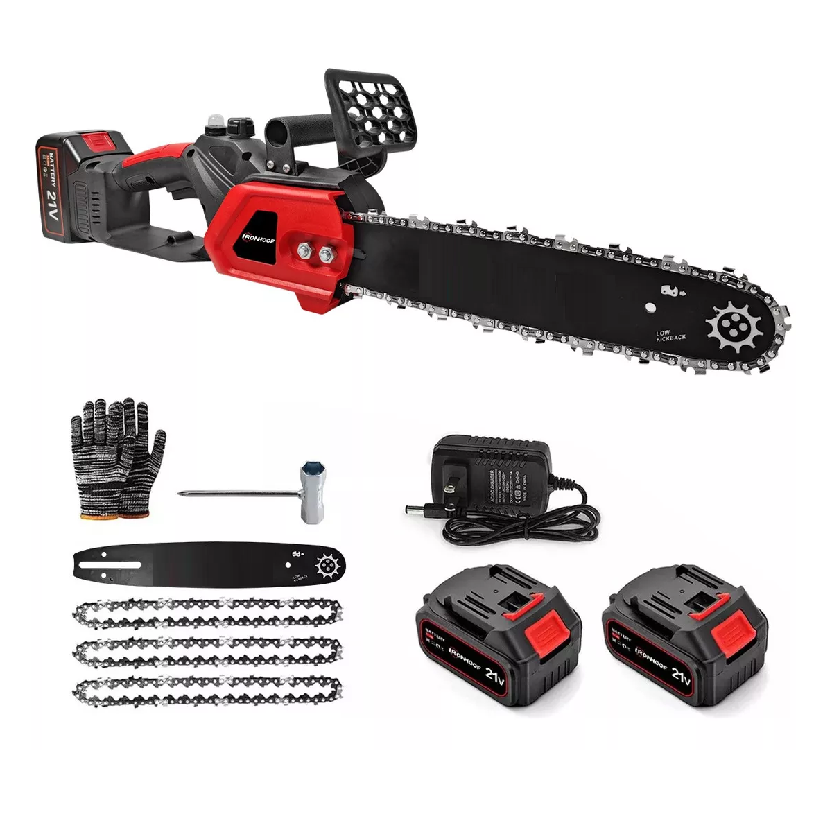 Motosierra eléctrica inalámbrica 1200W 110V Rojo