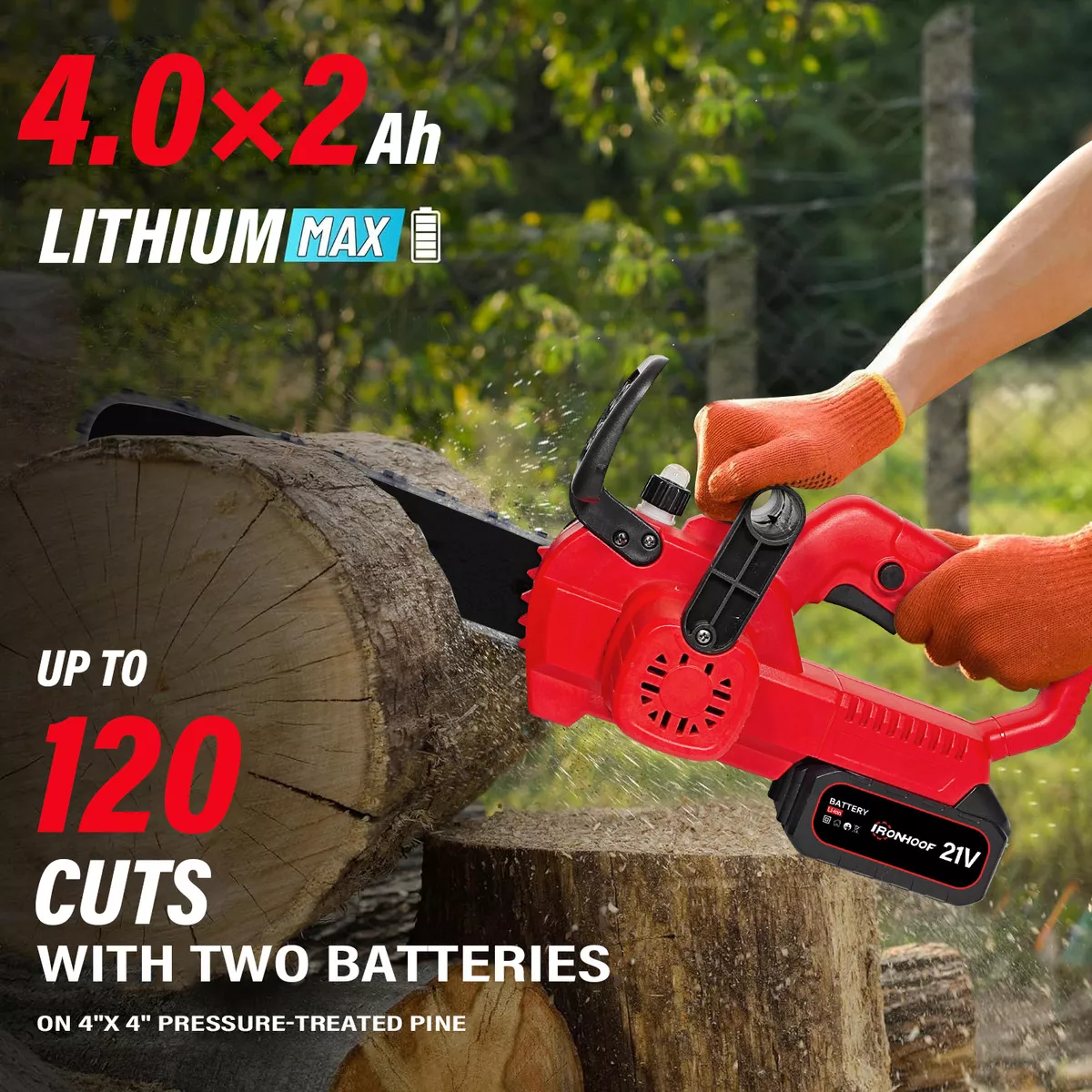 Motosierra eléctrica inalámbrica CHMXF101RD 2200W 110V Rojo/negro