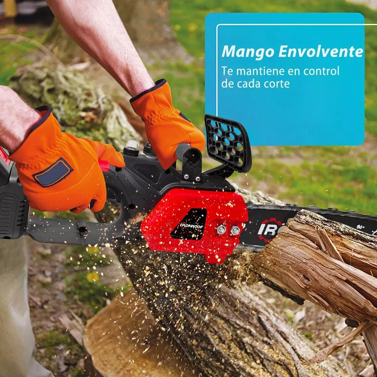 Motosierra eléctrica inalámbrica 1200W 110V Rojo