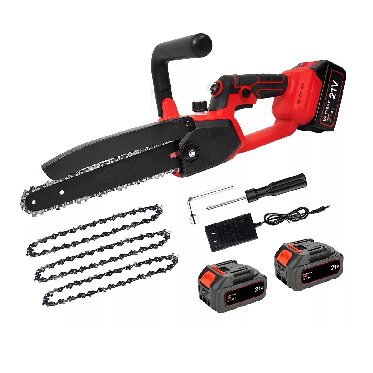 Motosierra eléctrica inalámbrica XMMXF048RB 1200W 21V Rojo