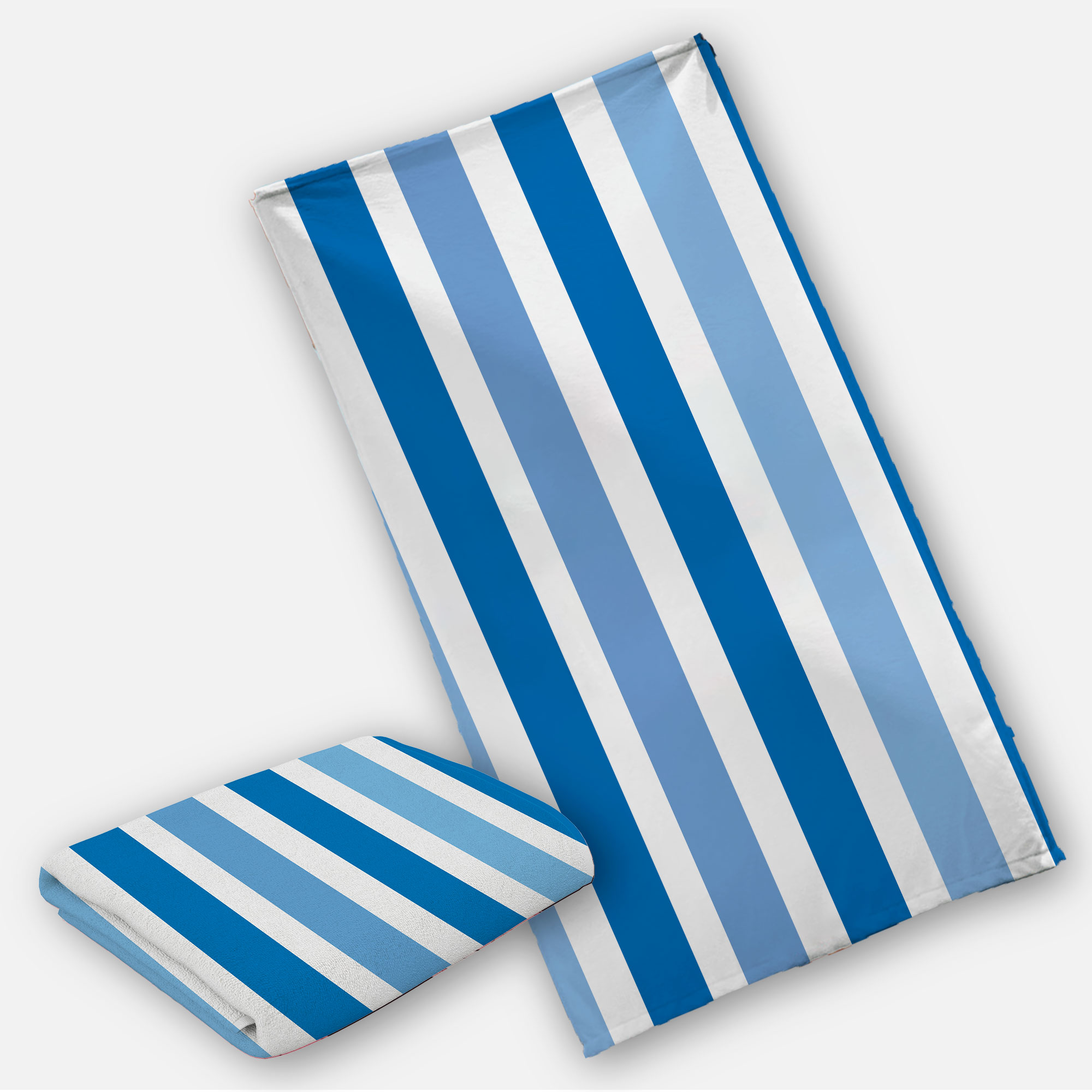 Toalla de Baño Diseño de Líneas Azules Ligera Y Suave Alta Calidad.