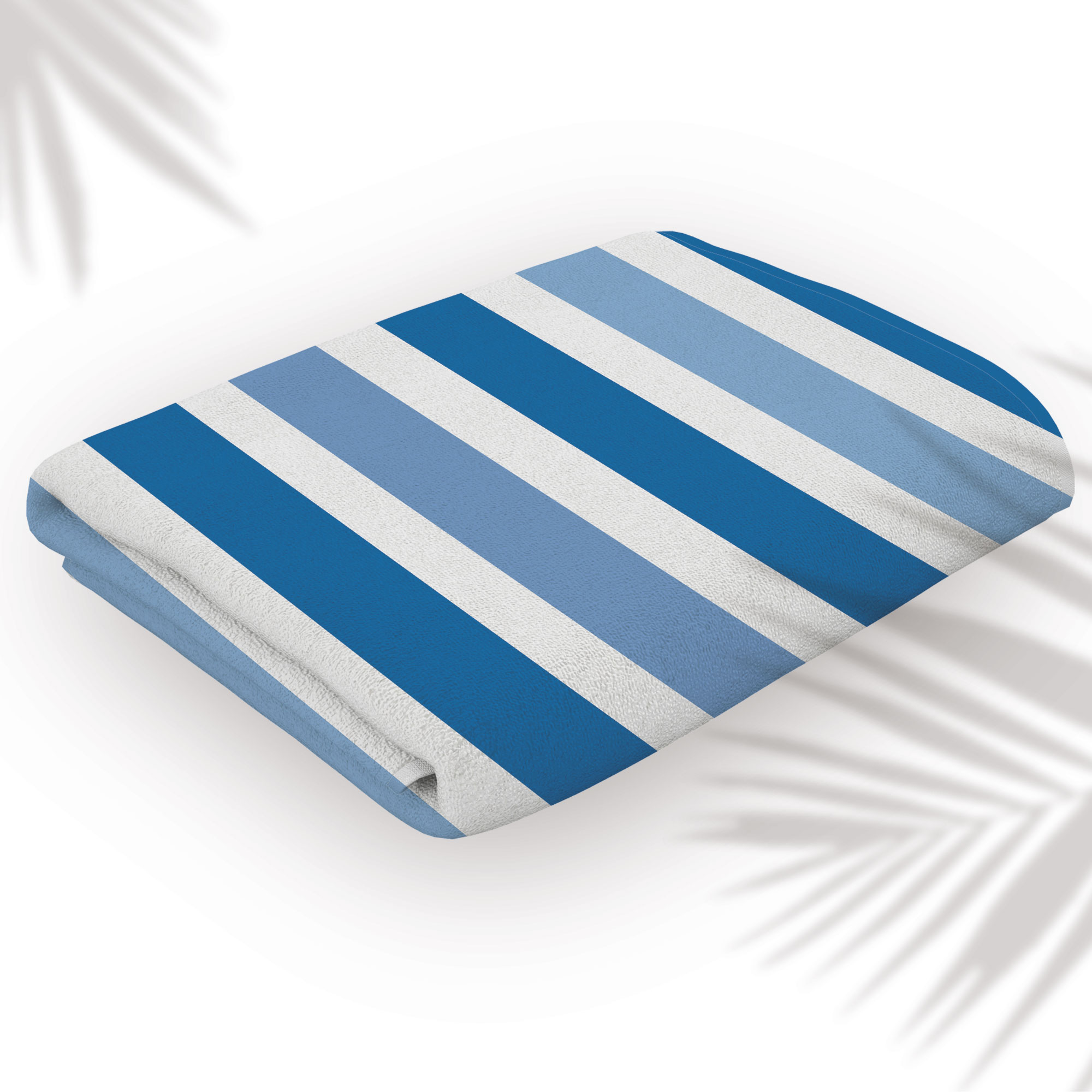 Toalla de Baño Diseño de Líneas Azules Ligera Y Suave Alta Calidad.