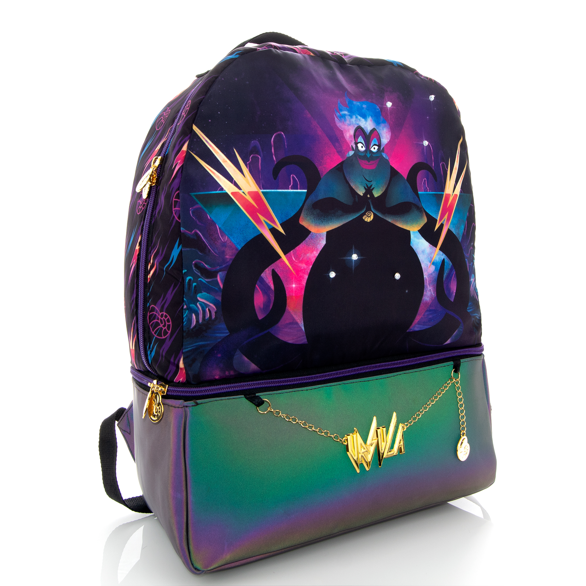 Mochila Hardhead Disney Villanas Úrsula Color Negro Diseño de la tela Ursula