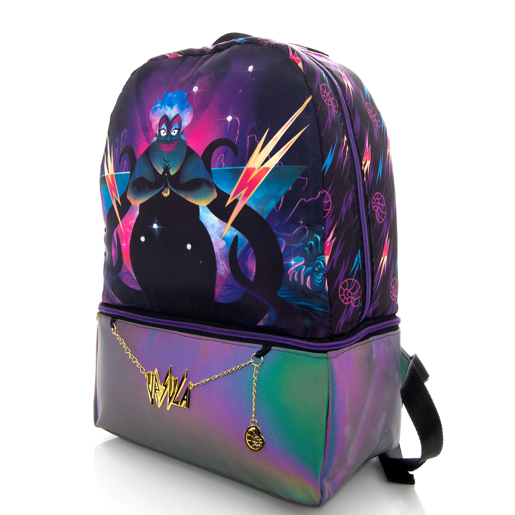 Mochila Hardhead Disney Villanas Úrsula Color Negro Diseño de la tela Ursula