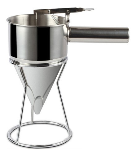 "Dispensador De Masa En Forma De Embudo Cónico De Acero Inoxidable "