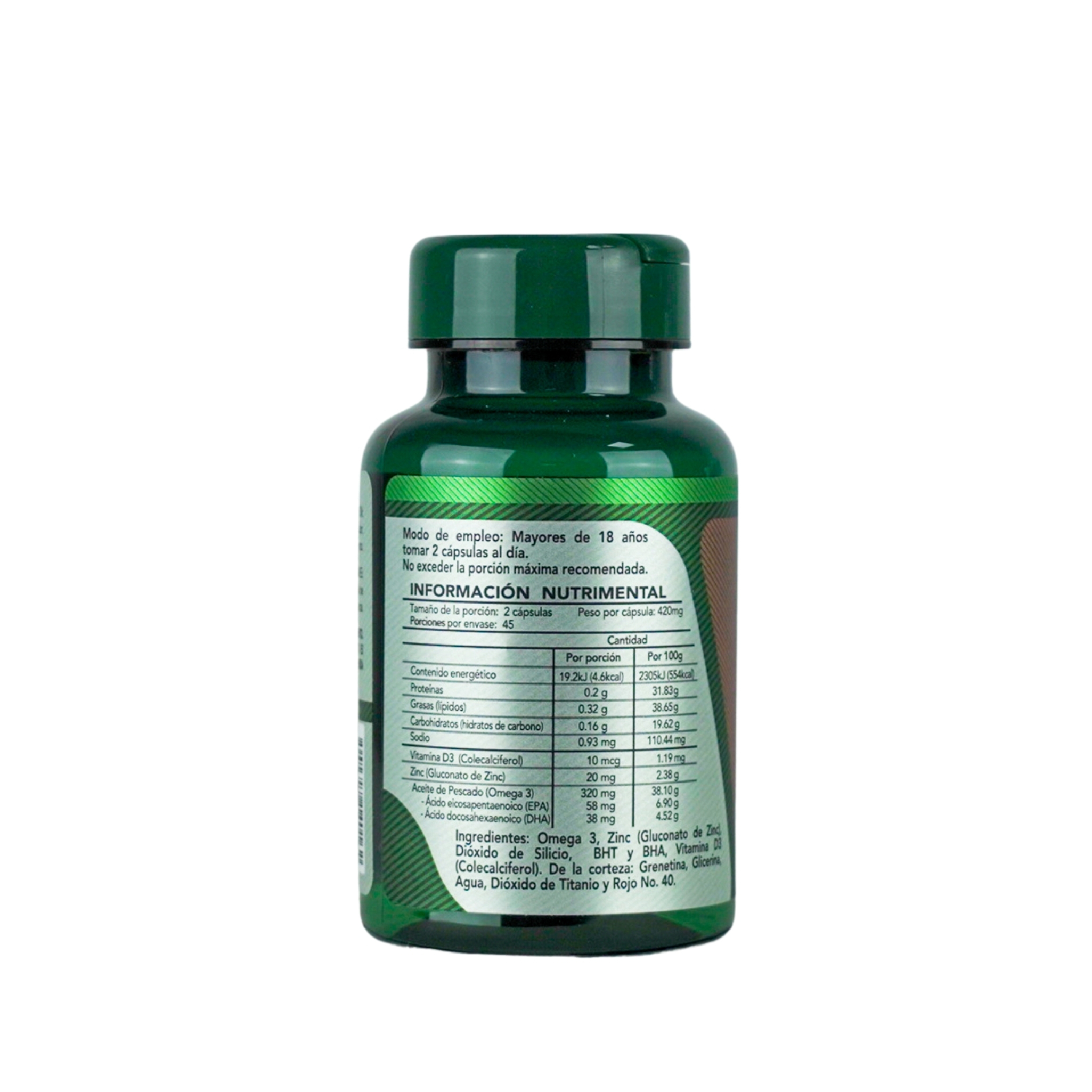 Herbalia Lab | Cápsulas de Zinc y Vitamina D3 Reforzadas con Omega 3 - 90 Cápsulas