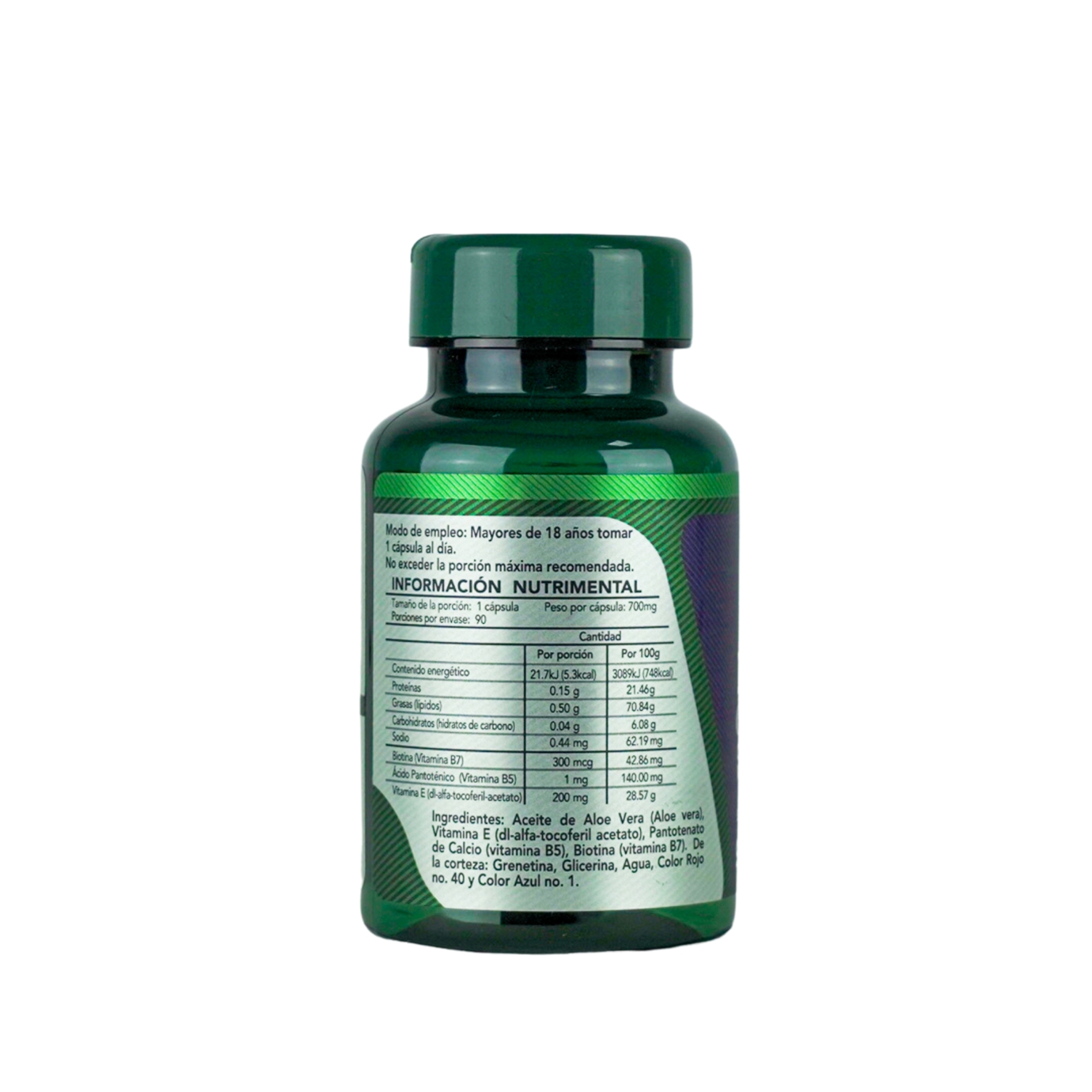 Herbalia Lab Vitaminas Hair Boost, Biotina + Pantenol con Aloe Vera y Vitamina E, Formula Premium