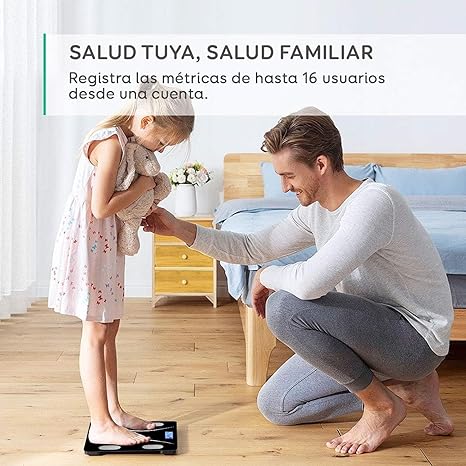 LETTURE Escala de Grasa Corporal, USB Báscula Inteligente Bluetooth 4.0 Digital Analizador de Composición Corporal