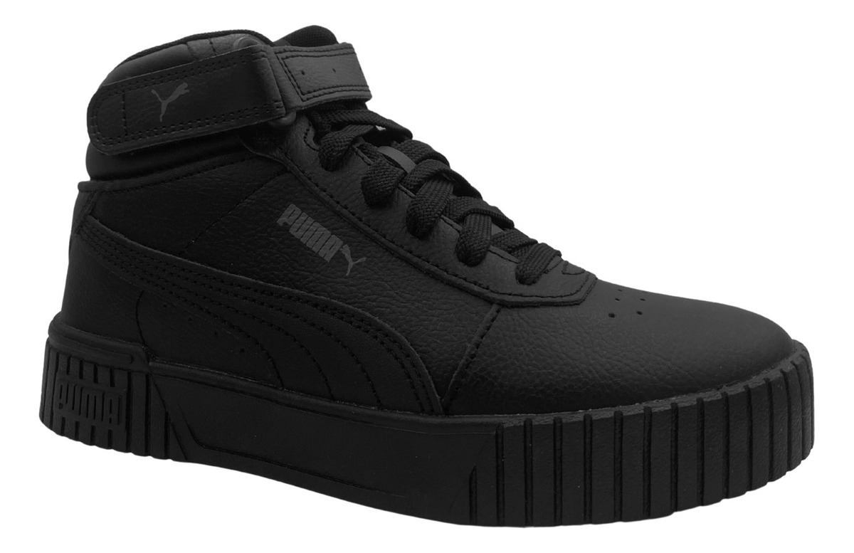 Tenis Puma Carina 2.0 Mid Bota Botín Color Negro Para Dama.