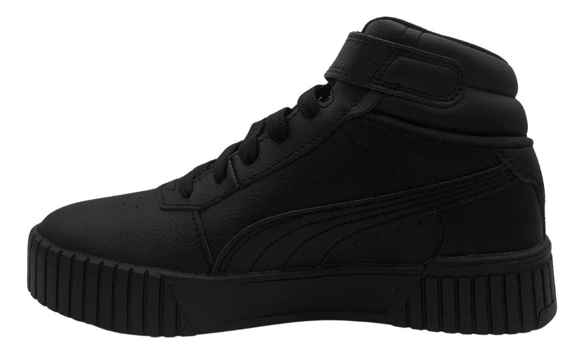 Tenis Puma Carina 2.0 Mid Bota Botín Color Negro Para Dama.
