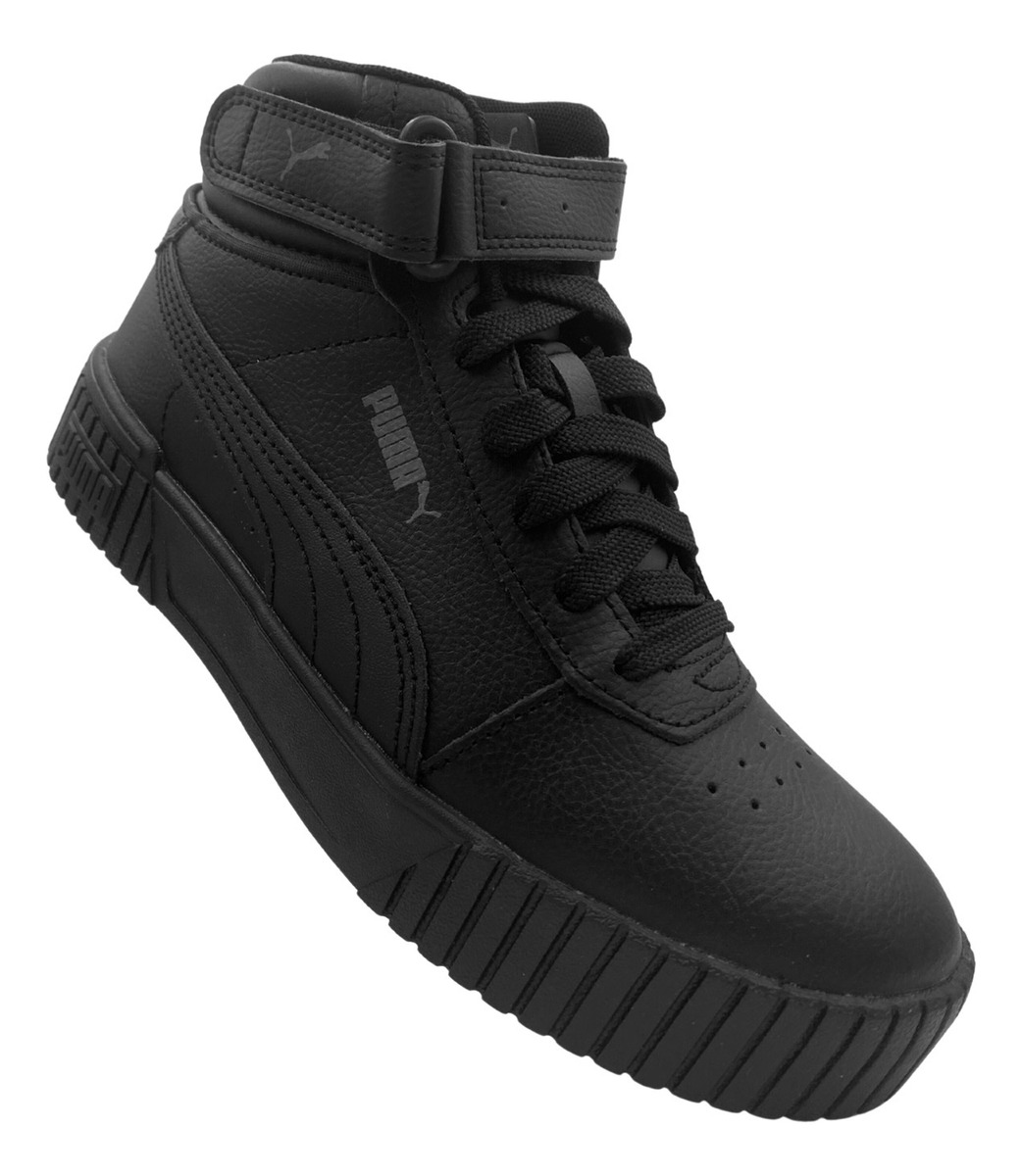 Tenis Puma Carina 2.0 Mid Bota Botín Color Negro Para Dama.