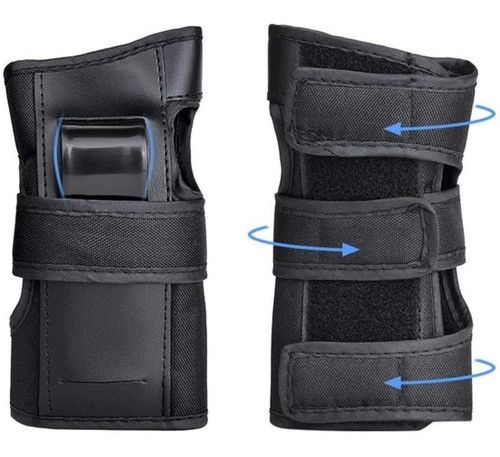 "6pcs Rodilleras Coderas Y Muñequeras Protección Para Adulto negro "