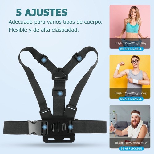 Gopro Arnes Para Pecho Pecheran negro 