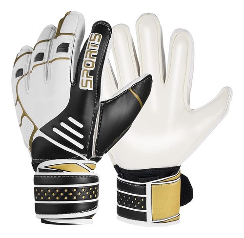 "Guantes Profesionales Con Varillas Para Portero De Fútbol Talla 7 blancos "