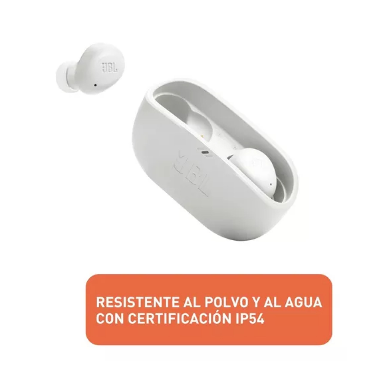 Audífonos Inalámbricos Jbl Vibe Buds Bluetooth, Blanco. Color Blanco Color de la luz Blanco.