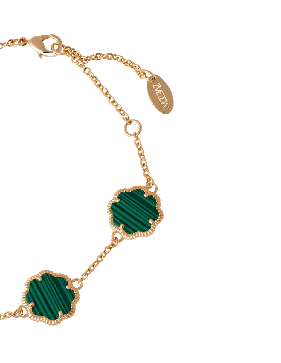 Pulsera Zvezda de chapa de oro amarillo de 18k corte Trébol.