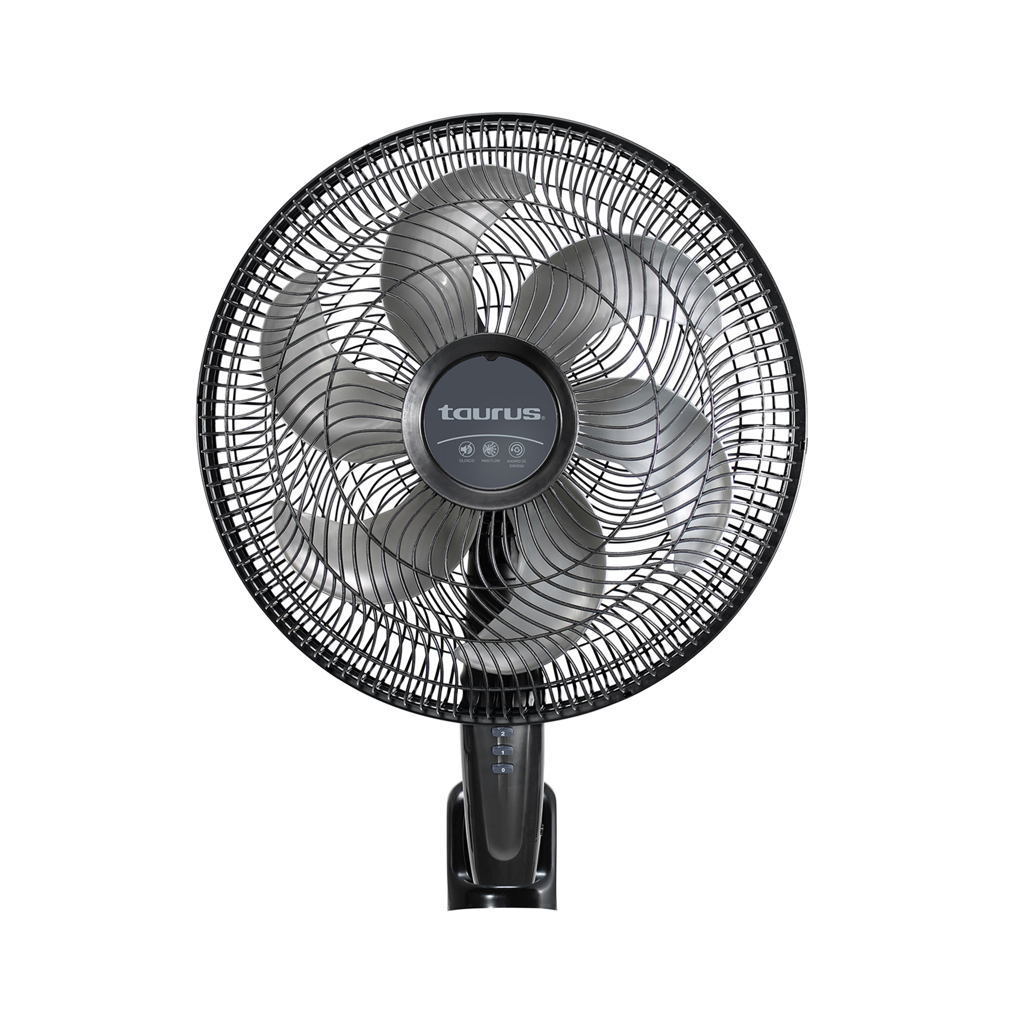 Ventilador de Pedestal/Mesa/Pared de 18'' Taurus ECOJET Silent Power con 3 Velocidades y 6 Aspas, Negro