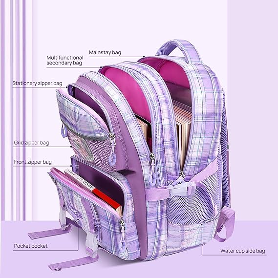 A AMLEBE Mochilas Escolares para Niñas, Mochila Escolar de Gran