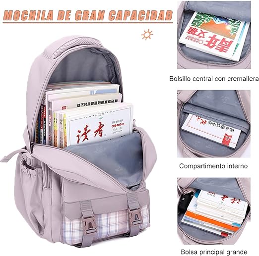 A Maxgeen Mochilas Escolares para Niñas de Primaria,Mochilas para Niñas de Secundaria,Mochilas para Adolescentes Grande.