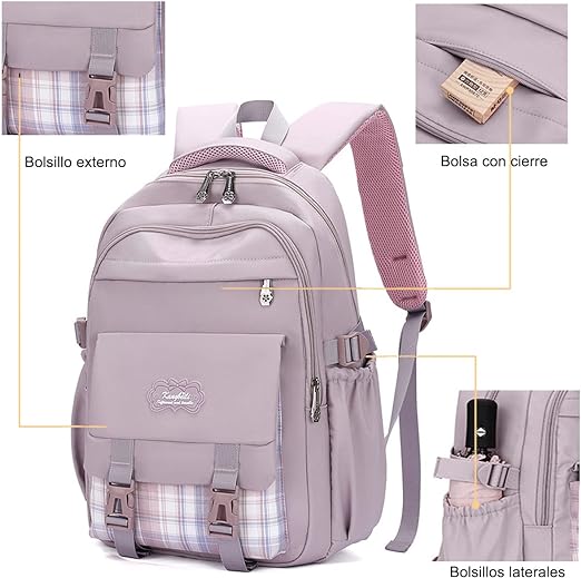 A Maxgeen Mochilas Escolares para Niñas de Primaria,Mochilas para Niñas de Secundaria,Mochilas para Adolescentes Grande.