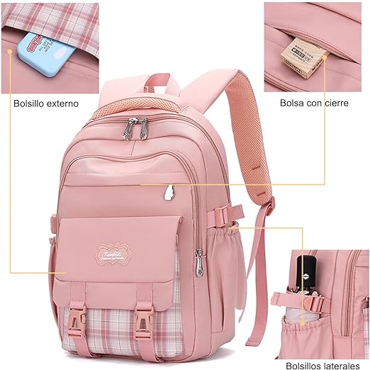 A Maxgeen Mochilas Escolares para Niñas de Primaria,Mochilas para Niñas de Secundaria,Mochilas para Adolescentes Grande.