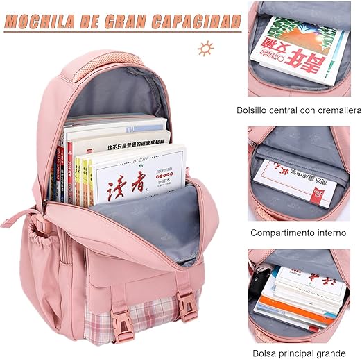 A Maxgeen Mochilas Escolares para Niñas de Primaria,Mochilas para Niñas de Secundaria,Mochilas para Adolescentes Grande.