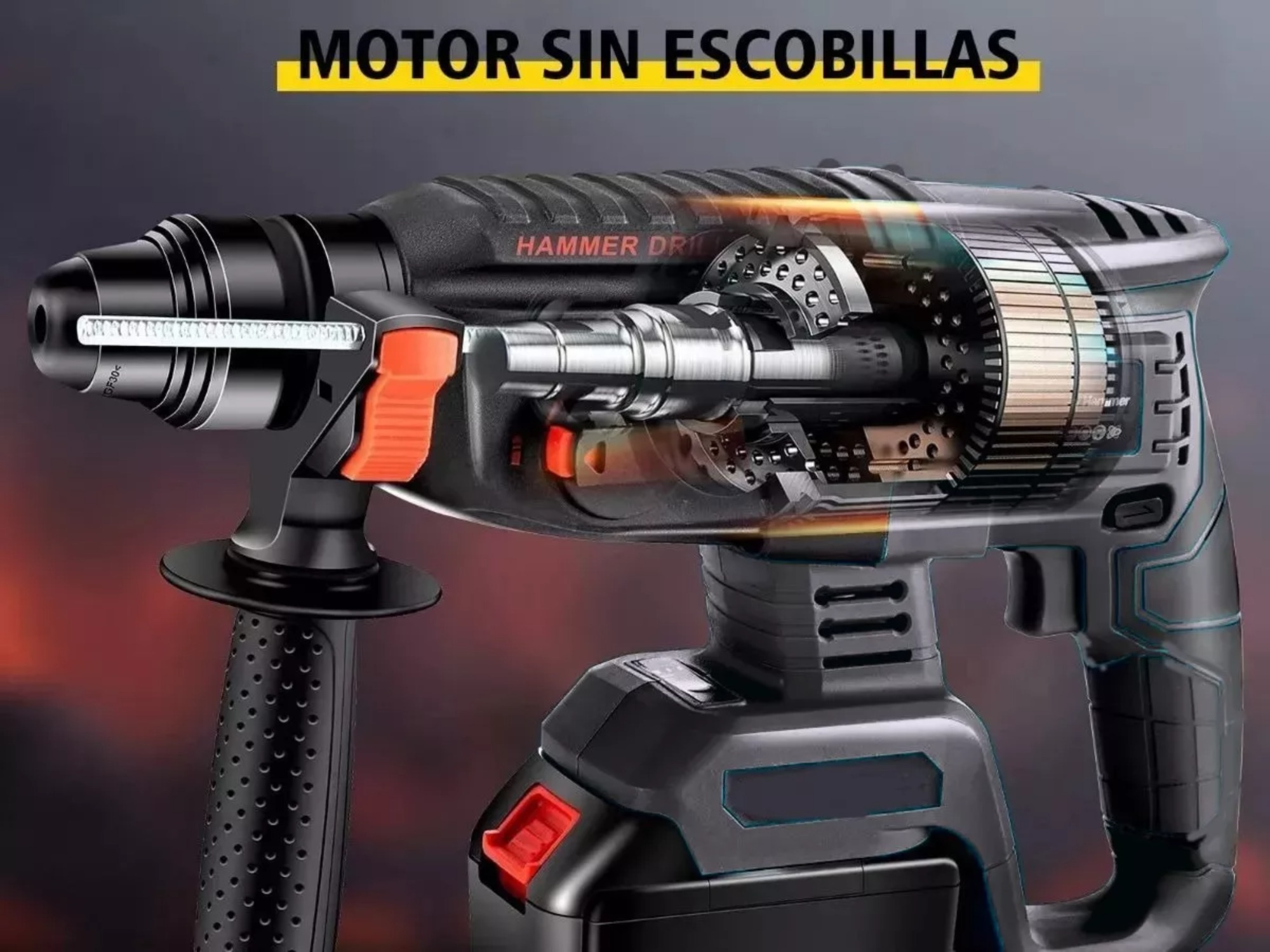 Rotomartillo Demoledor Inalámbrico Sin Escobillas Sds-plus.