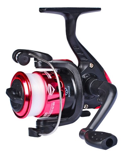"2 Kits De Pesca 1.8m Caña Carrete Señuelo Accesorio Completo Rojo "