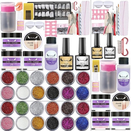 "Kit Profesional De Uñas Acrílicas, 25 Unidades, 12 Colores "