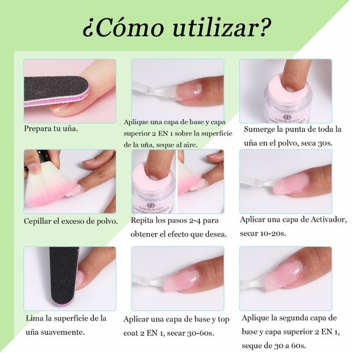 "Saviland Base Y Top Coat, Dip Activador De Polvo Paso #3 "