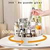 A VIDA4U Organizador de Maquillaje Giratorio 360 °, Vitrinas Giratorias para el Cuidado de la Piel y Cosméticos, y Soporte para Perfumes, Gran Caja de Almacenamiento para Baño y Dormitorio.