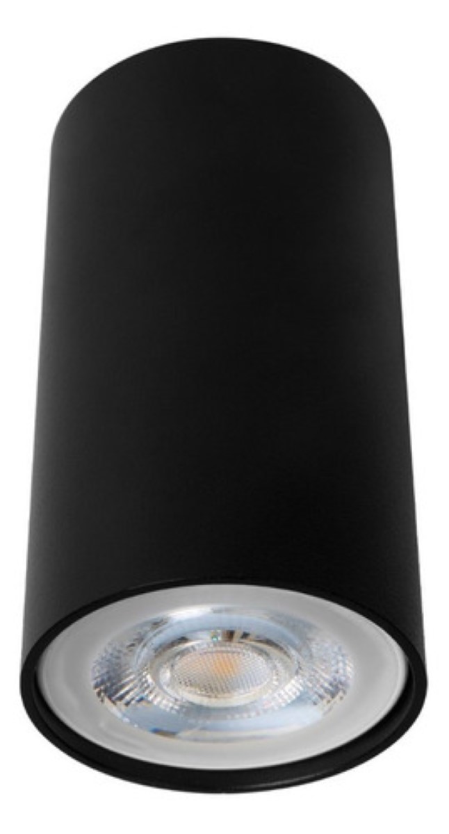 "Luminario Spot Para Sobreponer En Techo Tl-5150 Redondo Color Negro "