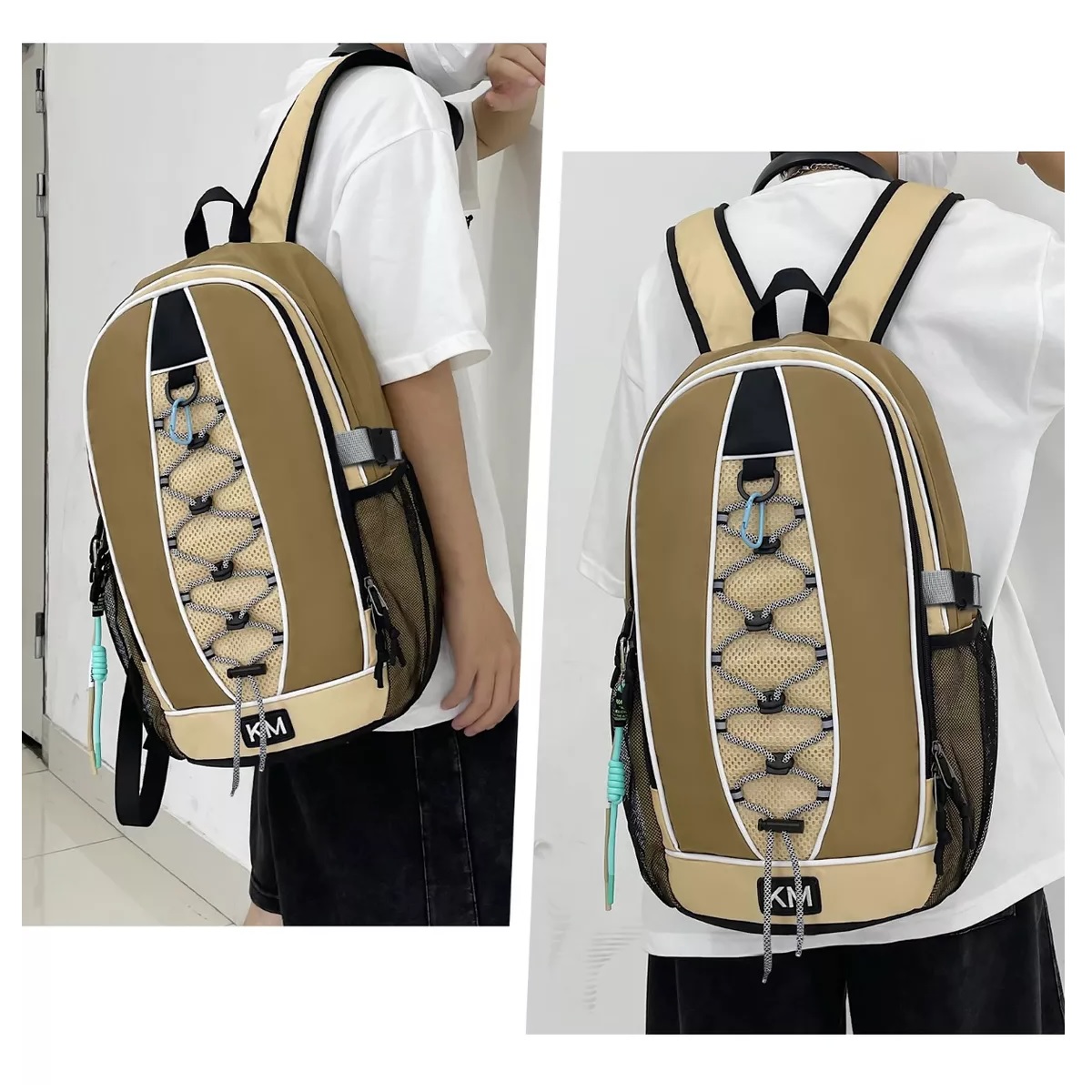 Mochila Para Laptop Portátil Impermeable Caqui.