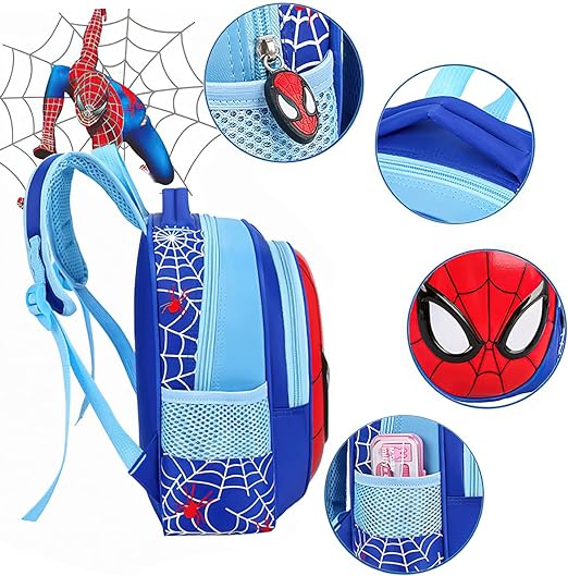 Mochila de Araña para Niños, Mochila para Niños Pequeños de 3 a 6 Años, Impermeable, Ligera.