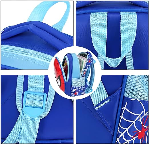 Mochila de Araña para Niños, Mochila para Niños Pequeños de 3 a 6 Años, Impermeable, Ligera.