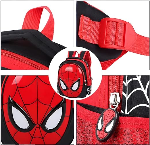 Mochila de Araña para Niños, Mochila para Niños Pequeños de 3 a 6 Años, Impermeable, Ligera.