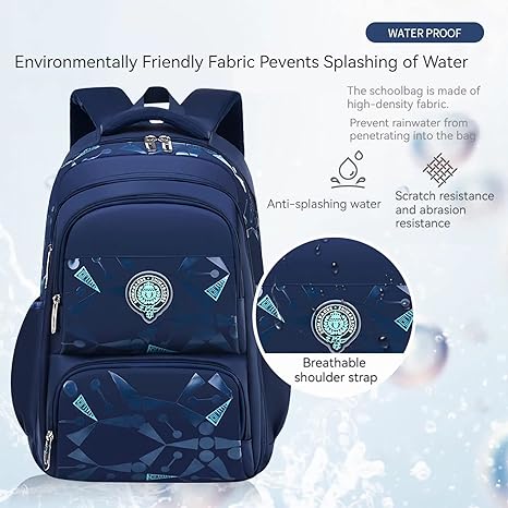 Mochila escolar KEBEIXUAN para niños estilo de puerta de refrigerador mochilas escolares con apertura mochilas para escuela secundaria primaria niños adolescentes.