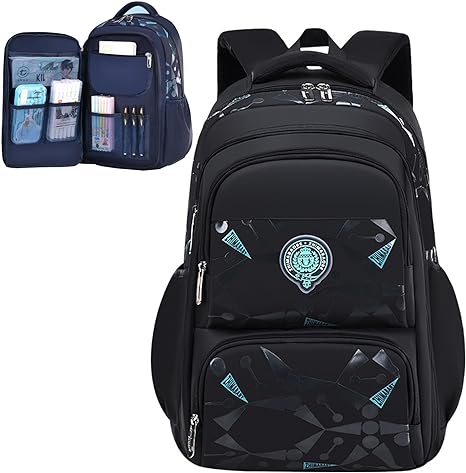 Mochila escolar KEBEIXUAN para niños estilo de puerta de refrigerador mochilas escolares con apertura mochilas para escuela secundaria primaria niños adolescentes.