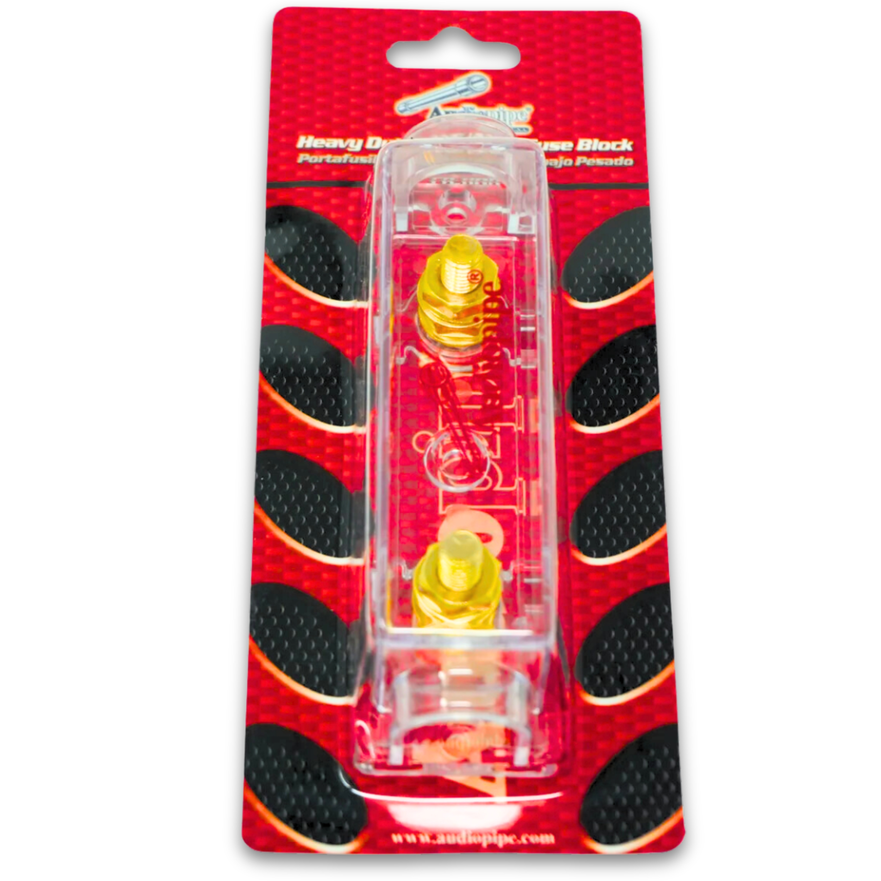 Bloque de Fusibles Audiopipe CQ-1100 ANE, Oro 24 KT, 500 Amperios.