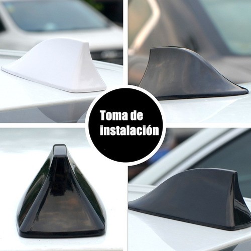 "Antena Aleta De Tiburón Funcional Para Radio Universal  de auto negro "