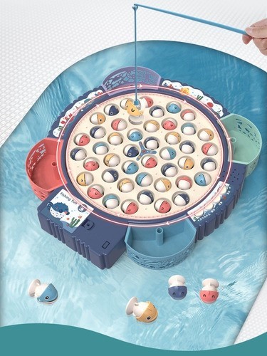 "Juguetes De Pesca Para Bebés Con Música 55 Magnetic Peces azul "