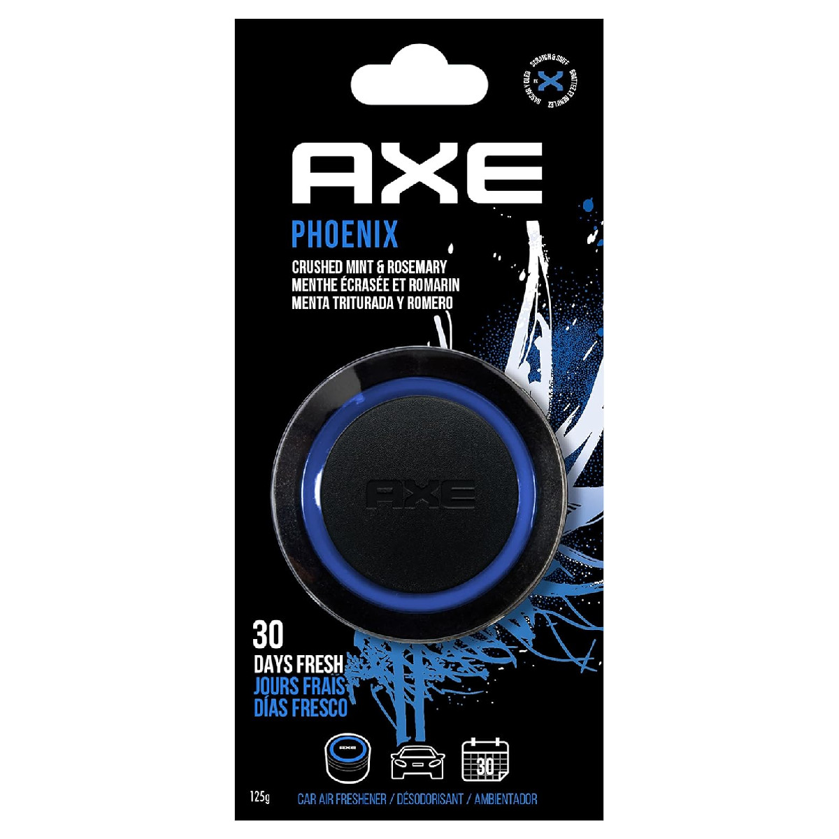 Aromatizante Auto AXE GEL Dark Phoenix aroma Menta y Romero.