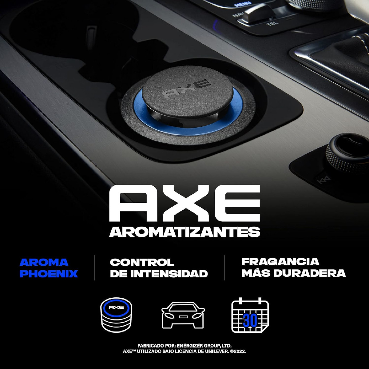 Aromatizante Auto AXE GEL Dark Phoenix aroma Menta y Romero.